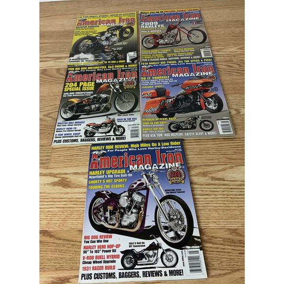 Lot Of 5 American Iron Magazine 2009 Past Issues - Picture 1 of 4